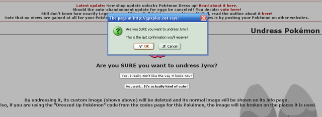 Are you sure you want to undress Jynx?